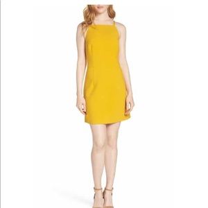 French Connection Mustard Yellow A Line Dress